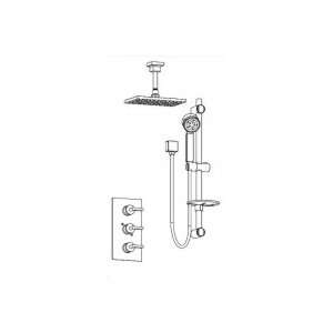   Brass Belmondo Shower Kit with Cross Handle 07691 BN: Home Improvement
