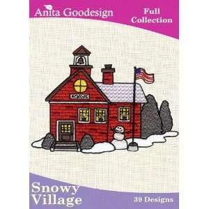  Anita Goodesign Embroidery Designs Cd Snowy Village: Arts 