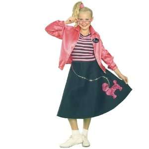   Fifties Teen Costume / Black/Pink   Size Teen (6 8) 