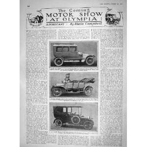  1910 MOTOR CAR SHOW OLYMPIA ARROL JOHNSTON DENNIS TYRE 