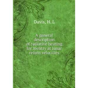   heating for reentry at lunar return velocities: H. L Davis: Books