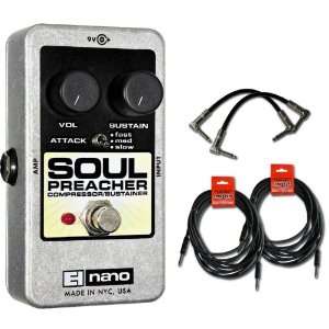  Electro harmonix Nano Soul Preacher Bundle w/4 FREE Cables 