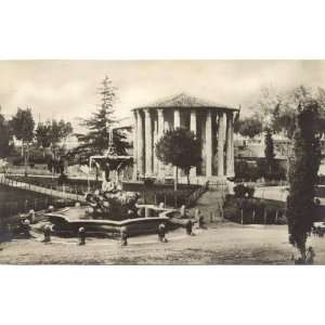  1920s Vintage Postcard Temple of Vesta   Rome Italy 