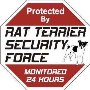   Rat Terrier Dog Yard Sign Security Force Rat Terrier Pet Supplies