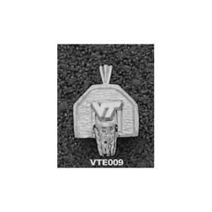  Virginia Tech University Vt Backboard Pendant (Silver 
