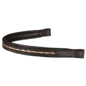  Browband w/Clear Jewels and Gold Bars: Sports & Outdoors