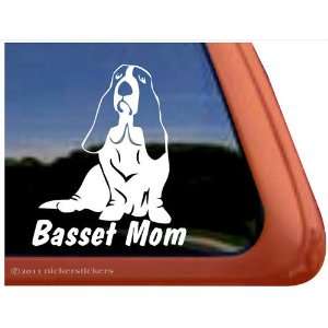  Basset Hound Mom Dog Vinyl Window Auto Decal Sticker 