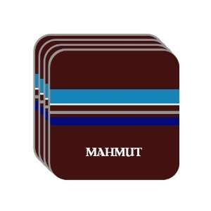 Personal Name Gift   MAHMUT Set of 4 Mini Mousepad Coasters (blue 