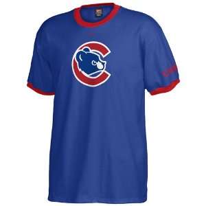 Nike Chicago Cubs Royal Blue Changeup Ringer T shirt:  