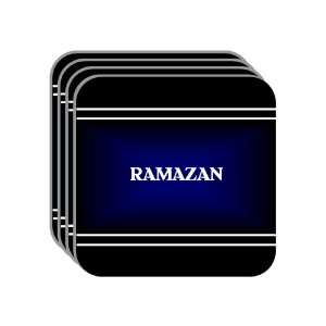 Personal Name Gift   RAMAZAN Set of 4 Mini Mousepad Coasters (black 