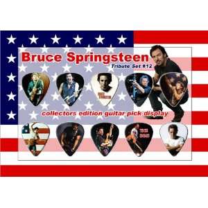  Bruce Springsteen Guitar Pick Display   Premium Celluloid 