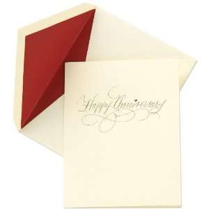  Crane & Co. Happy Anniversary Calligraphy Greeting Card 