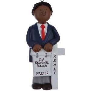  Personalized Ethnic Real Estate   Male Christmas Ornament 