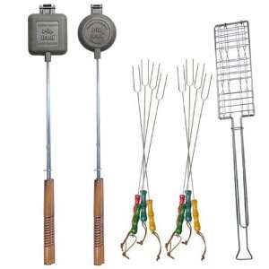  11 Pc Firepit Cookout Utensil Set w Carrying & Storage Bag 