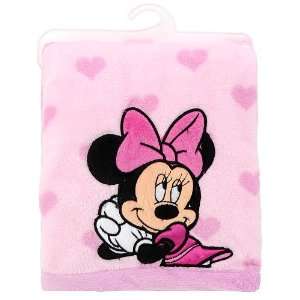  Disney Hearts Blanket with Applique   Minnie Mouse Baby