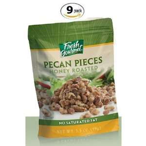 Fresh Gourmet Honey Roasted Pecan Pieces Grocery & Gourmet Food