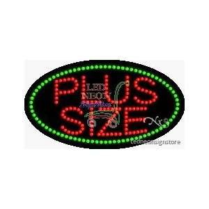 Plus Size LED Sign 15 inch tall x 27 inch wide x 3.5 inch deep outdoor 