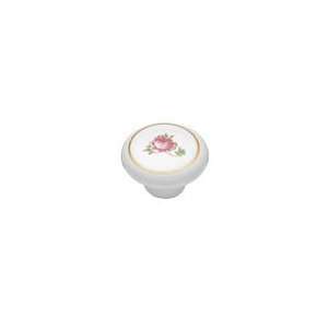  Belwith Keeler English Cozy Rose Knob With Gold Band: Home 