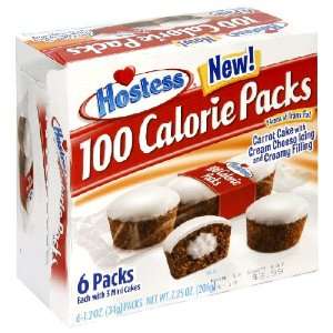 Hostess 100 Calorie Packs   Carrot Cake with Cream Cheese Icing, 6 