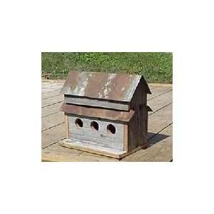  Handcrafted 3 Hole Barnwood Birdhouse. Made From 100 + Year Old 