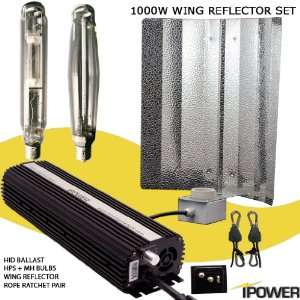   1000W HPS/MH Dimmable Basic Wing Reflector Kit Patio, Lawn & Garden