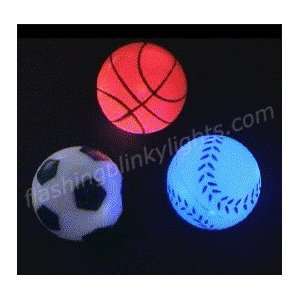   25 Light Up Bouncy Mini Sports Balls   SKU NO: 10485: Toys & Games