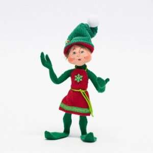  Annalee Mobilitee Doll Holiday Green Corduroy Elf 9 