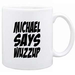  Mug White Michael says wuzzup Urbans: Sports & Outdoors
