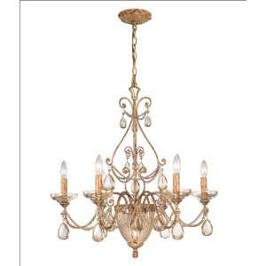  Crystorama Fashion Forward Chandelier w/ Etruscan Gold 