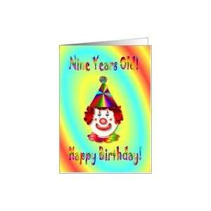  Birthday Nine Year Old   Clown Card Toys & Games