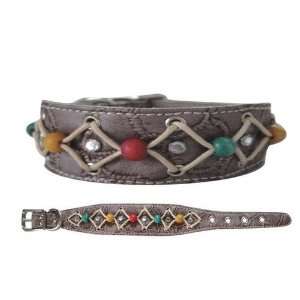    Beads & Crystal dog collar   Backbone BA3402: Home & Kitchen