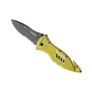   Mark I Type E Serrated Yellow AUS8A Stainless Steel Black PVD Coating