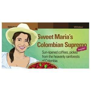 Parks Coffee   Sweet Marias Colombian Supremo   14oz:  