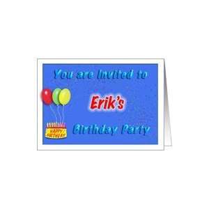  Eriks Birthday, Invitation to the Party Card: Toys 