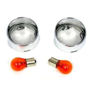   Lens and Amber 1156 Bulbs for 2000 2012 Harley Models Automotive