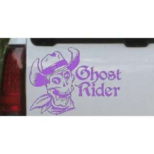  Purple 10in X 13.7in    Ghost Rider Cowboy Skull Skulls 