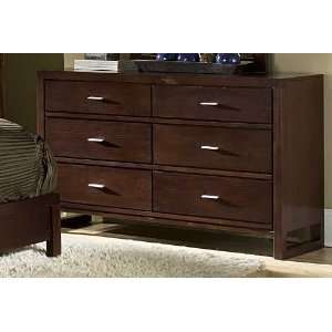 Drawer Dresser Contemporary Style in Cherry Finish