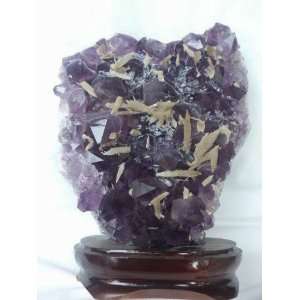    Amethyst Crystal Cluster on Wood Stand, 9.19.12: Everything Else