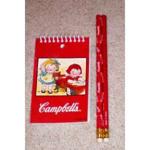  Campbells Soup Notepad and 2 Pencils 