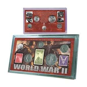  WORLD WAR II   COIN & STAMP   COLLECTION 