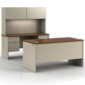   Desk & Credenza Set, Shaker Cherry Top, Obelisk Celes