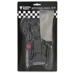  Kitchen Tool Set with Cleaver, 3 Piece Case Pack 48: Home 