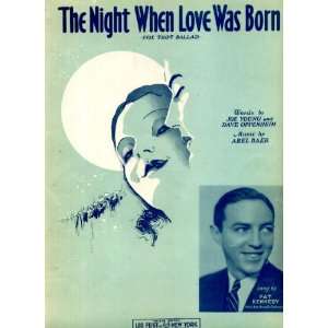  The Night When Love Was Born Vintage 1932 Sheet Music Sung 