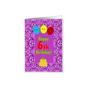  6 Year Old Birthday Card   Balloons Card: Toys & Games