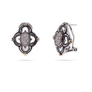  Vintage Style Four Point CZ Earrings: Eves Addiction 