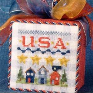  USA Squared (Snippet)   Cross Stitch Pattern: Arts, Crafts 