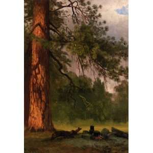  Oil Painting: Yosemite Camp Kitchen: Albert Bierstadt Hand 
