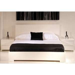  Queen Platform Bed by Mobital   High Gloss White (Blanche 