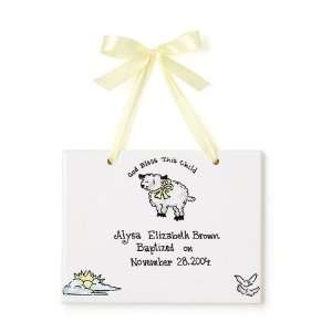  Birth Certificate Hand Painted Tile   Baptism: Baby