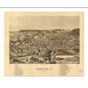  Historic Hardwick, Vermont, c. 1892 (L) Panoramic Map 